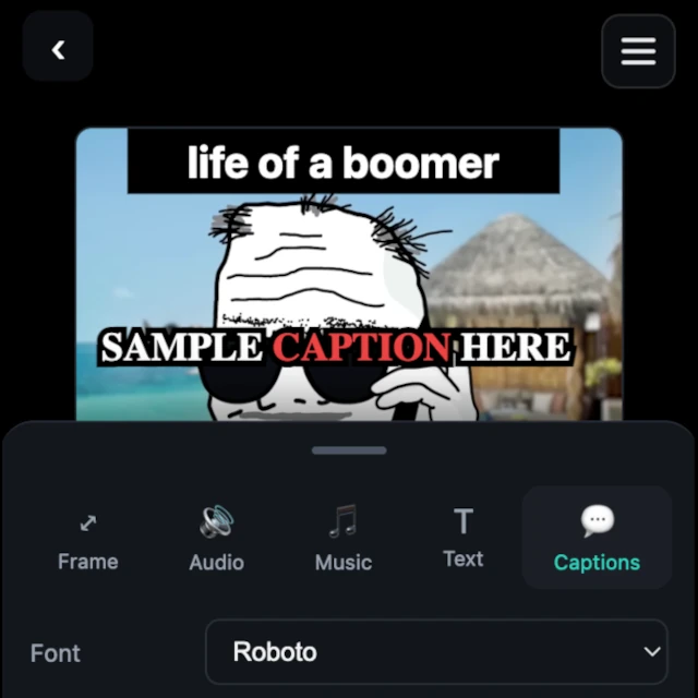 A finished vertical, captioned clip ready to post